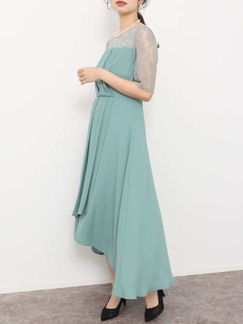 ビスチェライクビジューベルトドレス 