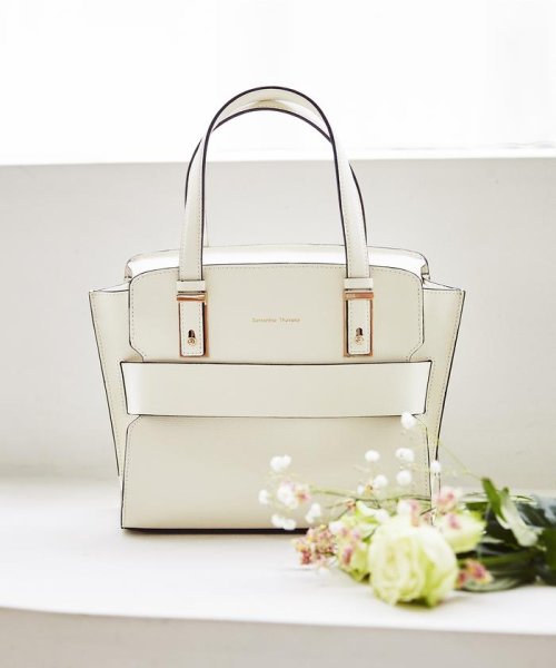 フロントベルトデザイン ハンドバッグ 