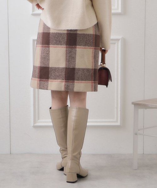 Couture Brooch(クチュールブローチ)/フェイクパール付台形ミニスカート/img07
