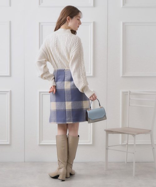 Couture Brooch(クチュールブローチ)/フェイクパール付台形ミニスカート/img20