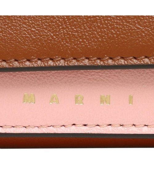 MARNI(マルニ)/マルニ 三つ折り財布 ミニ財布 ブラウン ピンク ユニセックス MARNI PFMO0056U1 P2644 ZO670/img06