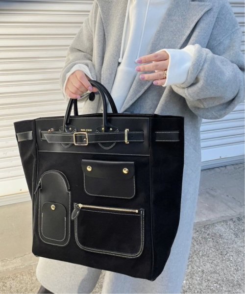 【YOUNG&OLSEN/ヤングアンドオルセン】STEAMERS CANVAS POCKET TOTE YOUNG&OLSEN/ヤングアンドオルセン FRAMeWORK