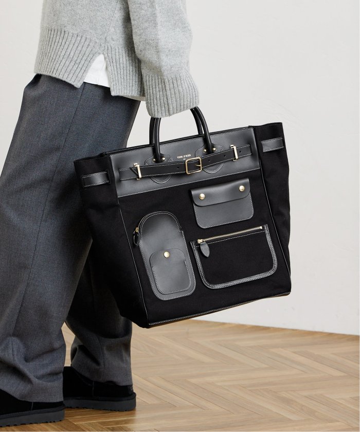 バッグ YOUNG&OLSEN STEAMERS CANVAS POCKET TOTE 豪奢なバッグ - 【YOUNG&OLSEN/ヤングアンドオルセン】STEAMERS