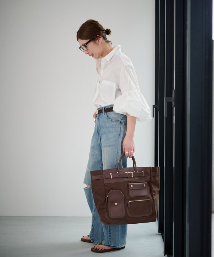 YOUNG&OLSEN/ヤングアンドオルセン】STEAMERS CANVAS POCKET TOTE