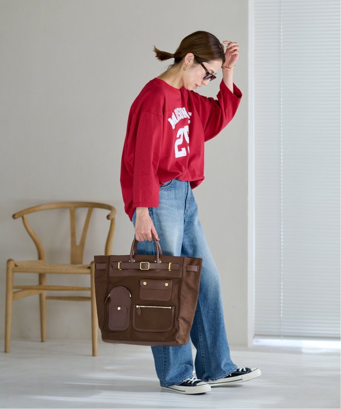 YOUNG&OLSEN/ヤングアンドオルセン】STEAMERS CANVAS POCKET TOTE