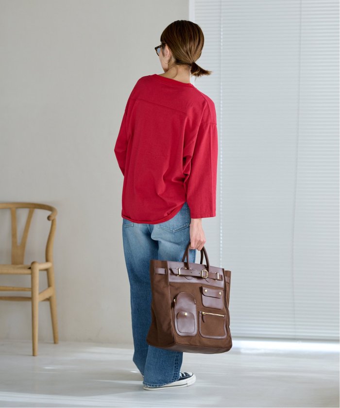 YOUNG&OLSEN/ヤングアンドオルセン】STEAMERS CANVAS POCKET TOTE