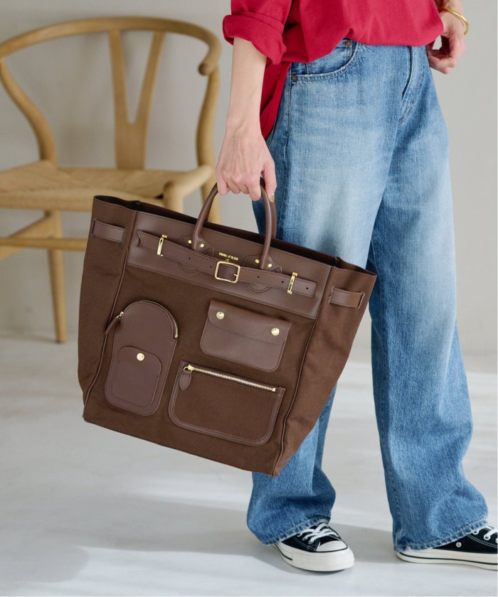 YOUNG&OLSEN/ヤングアンドオルセン】STEAMERS CANVAS POCKET TOTE