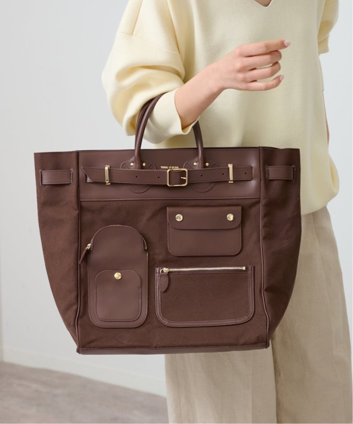 YOUNG&OLSEN/ヤングアンドオルセン】STEAMERS CANVAS POCKET TOTE