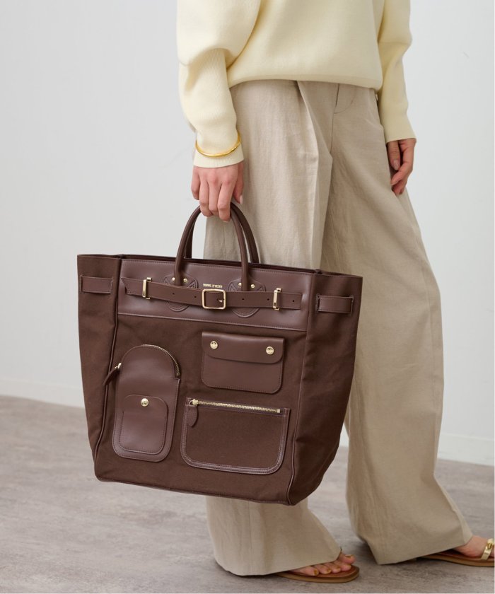 バッグ YOUNG&OLSEN STEAMERS CANVAS POCKET TOTE 豪奢なバッグ - 【YOUNG&OLSEN/ヤングアンドオルセン】STEAMERS