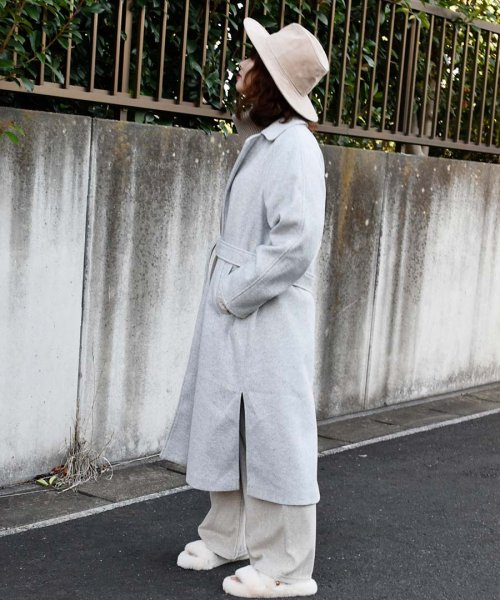 ARGO TOKYO(アルゴトウキョウ)/Wool Blend Long Gown Coat 21079ウールブレンドロングガウンコート　ガウンコート　ウールコート　ロングコート　冬コート/img04