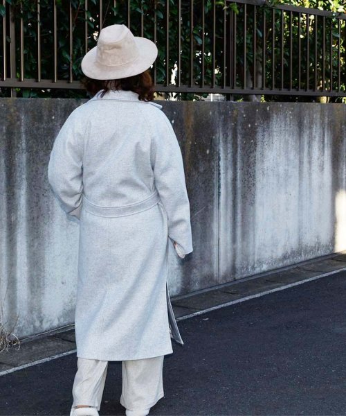 ARGO TOKYO(アルゴトウキョウ)/Wool Blend Long Gown Coat 21079ウールブレンドロングガウンコート　ガウンコート　ウールコート　ロングコート　冬コート/img05