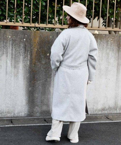 ARGO TOKYO(アルゴトウキョウ)/Wool Blend Long Gown Coat 21079ウールブレンドロングガウンコート　ガウンコート　ウールコート　ロングコート　冬コート/img11