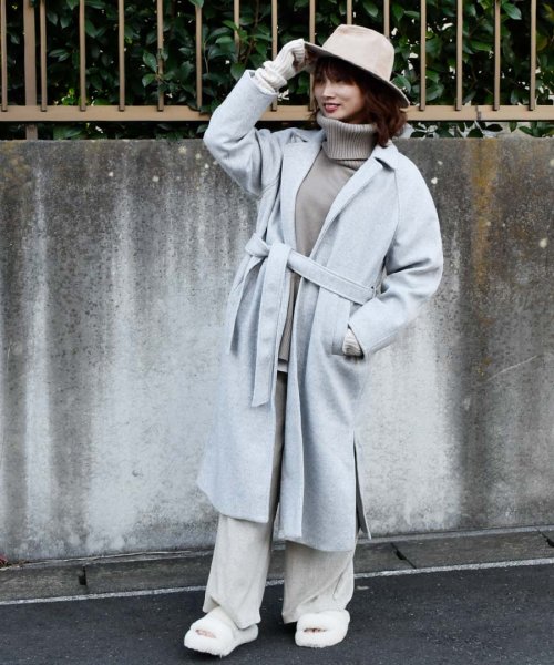 ARGO TOKYO(アルゴトウキョウ)/Wool Blend Long Gown Coat 21079ウールブレンドロングガウンコート　ガウンコート　ウールコート　ロングコート　冬コート/img14