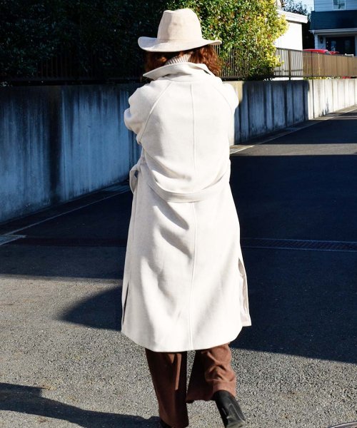 ARGO TOKYO(アルゴトウキョウ)/Wool Blend Long Gown Coat 21079ウールブレンドロングガウンコート　ガウンコート　ウールコート　ロングコート　冬コート/img27