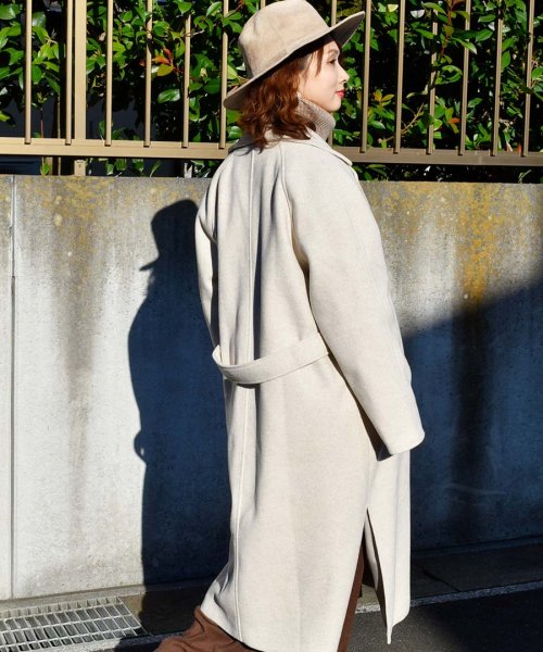 ARGO TOKYO(アルゴトウキョウ)/Wool Blend Long Gown Coat 21079ウールブレンドロングガウンコート　ガウンコート　ウールコート　ロングコート　冬コート/img28