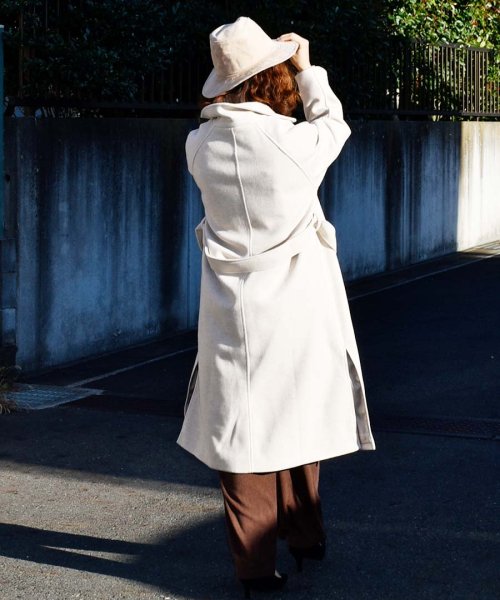 ARGO TOKYO(アルゴトウキョウ)/Wool Blend Long Gown Coat 21079ウールブレンドロングガウンコート　ガウンコート　ウールコート　ロングコート　冬コート/img34