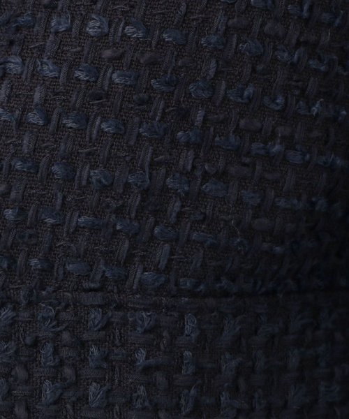 ミックスヤーンツイード ノーカラージャケット 