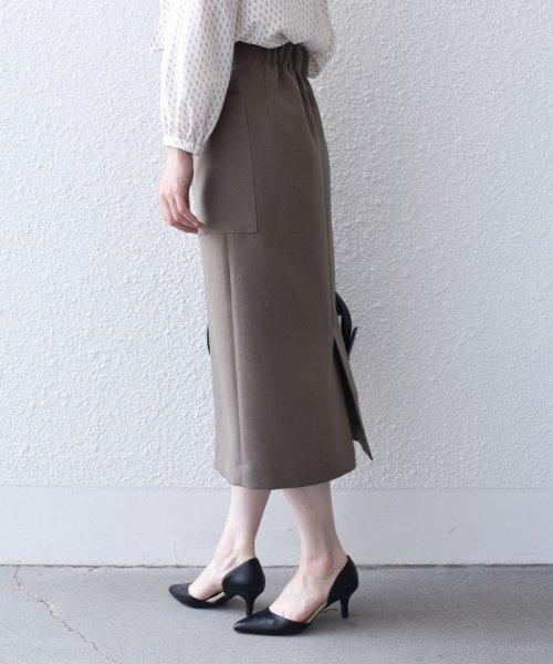 〈手洗い可能〉フロント ジップ サイド ポケット タイト スカート ◇ 