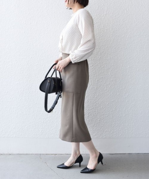 〈手洗い可能〉フロント ジップ サイド ポケット タイト スカート ◇ 