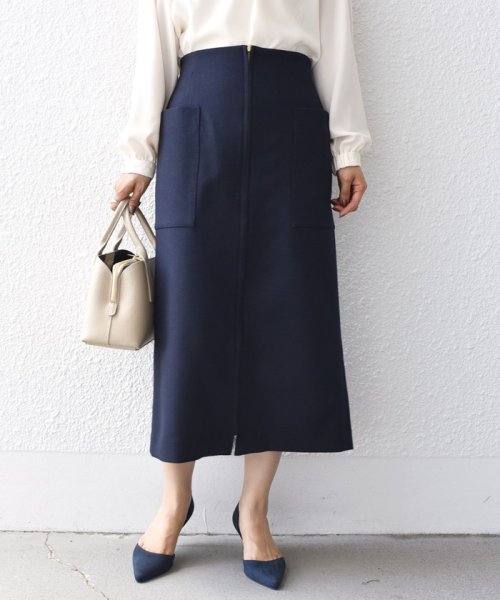 〈手洗い可能〉フロント ジップ サイド ポケット タイト スカート ◇ 