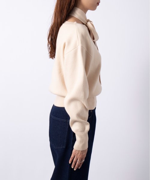 SETUP7(SETUP7)/【谷まりあさん着用！SWEET11月号掲載品商品】2WAY RIBBON KNIT TOPS ボウタイニット/img24