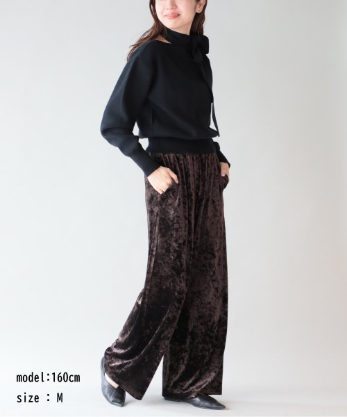 SETUP7(SETUP7)/【谷まりあさん着用！SWEET11月号掲載品商品】2WAY RIBBON KNIT TOPS ボウタイニット/img37