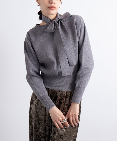 SETUP7(SETUP7)/【谷まりあさん着用！SWEET11月号掲載品商品】2WAY RIBBON KNIT TOPS ボウタイニット/img68