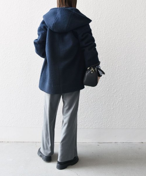 SHIPS any: ナッピング フード ショート コート 