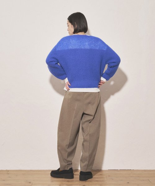 【Audrey and John Wad】2タックカーブパンツ H164 B79 W58 H82 5cm 着用サイズ：M　着用カラー：ブラック 着用サイズ：M　着用カラー：グレイッシュベージュ