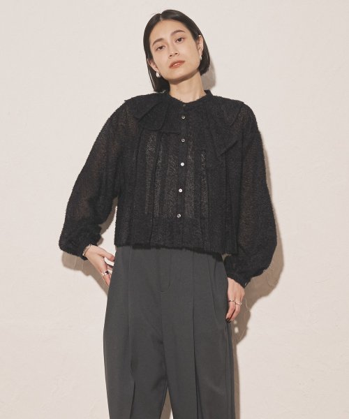 【Audrey and John Wad】2タックカーブパンツ H164 B79 W58 H82 5cm 着用サイズ：M　着用カラー：ブラック 着用サイズ：M　着用カラー：グレイッシュベージュ