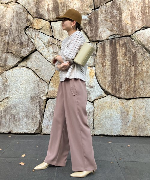 【Audrey and John Wad】ミックスヤーンローゲージメッシュニット 