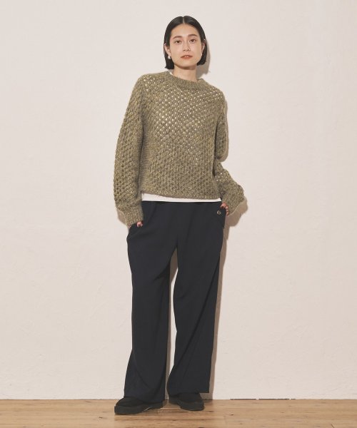 【Audrey and John Wad】ミックスヤーンローゲージメッシュニット 