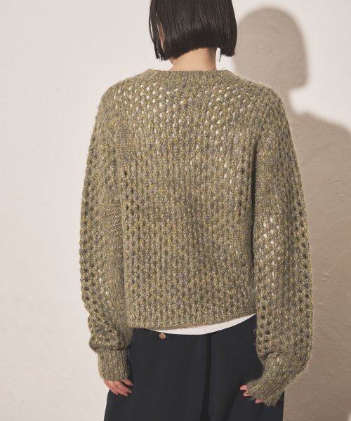 【Audrey and John Wad】ミックスヤーンローゲージメッシュニット 