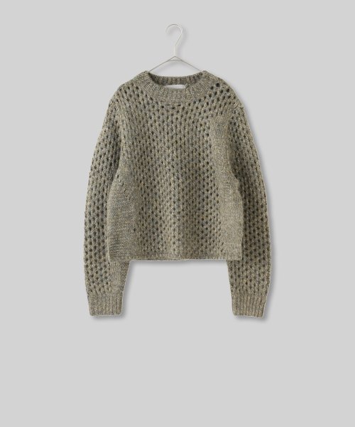 【Audrey and John Wad】ミックスヤーンローゲージメッシュニット 