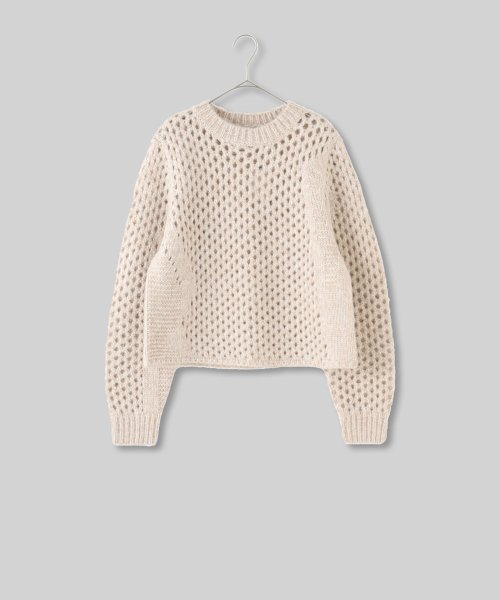 【Audrey and John Wad】ミックスヤーンローゲージメッシュニット 