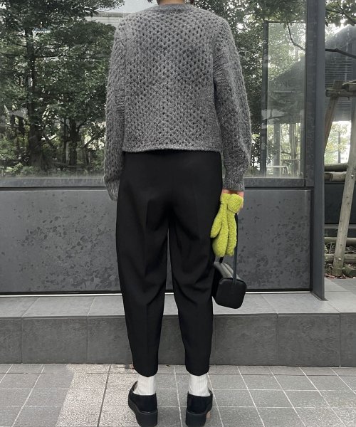 【Audrey and John Wad】ミックスヤーンローゲージメッシュニット 