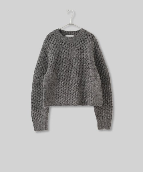 【Audrey and John Wad】ミックスヤーンローゲージメッシュニット 