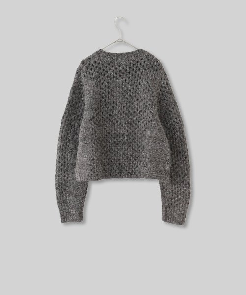 【Audrey and John Wad】ミックスヤーンローゲージメッシュニット 