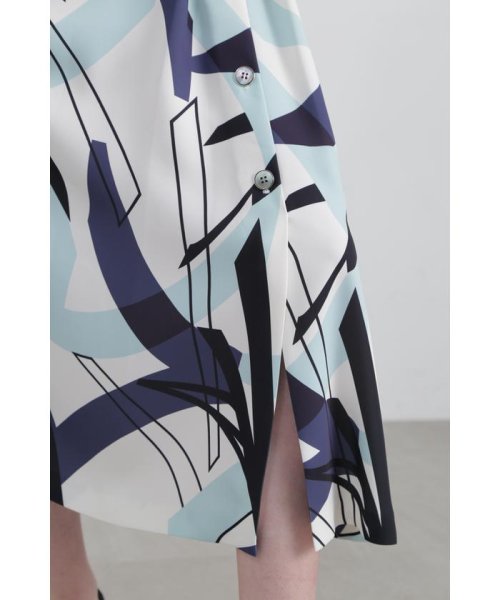 ◆ジオメトリックアートプリントスカート 