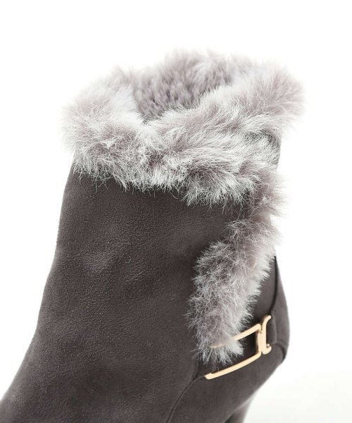 【スノーソール/2WAY】折り返しボアヒールブーツ 