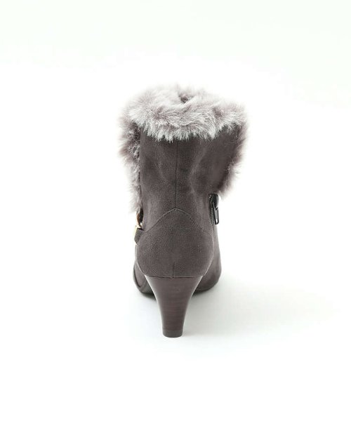 【スノーソール/2WAY】折り返しボアヒールブーツ 