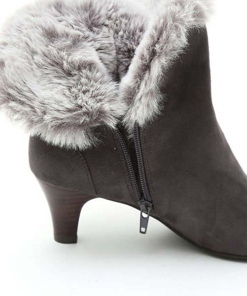 【スノーソール/2WAY】折り返しボアヒールブーツ 