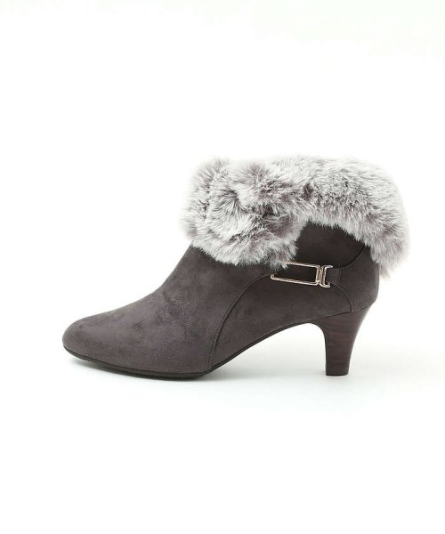 【スノーソール/2WAY】折り返しボアヒールブーツ 