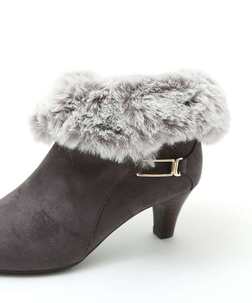 【スノーソール/2WAY】折り返しボアヒールブーツ 