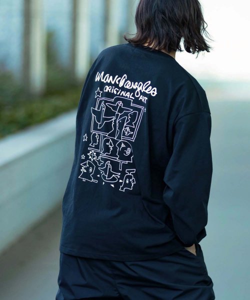 Mark Gonzales(Mark Gonzales)/MARK GONZALES ARTWORK COLLECTION(マーク ゴンザレス)バックプリントロングTシャツ/5type/4colors/img69