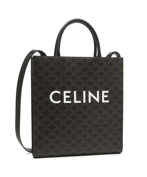 CELINE(セリーヌ)/セリーヌ トートバッグ ショルダーバッグ ミディアム バーティカル カバ ロゴ ブラウン メンズ CELINE 194432CIM 38OG/img01