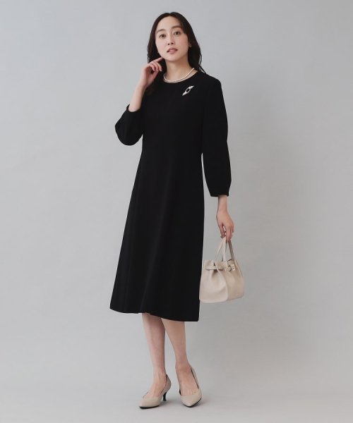 【セレモニー／セットアップ可能／洗える】TWC フィット＆フレアワンピース また TWC