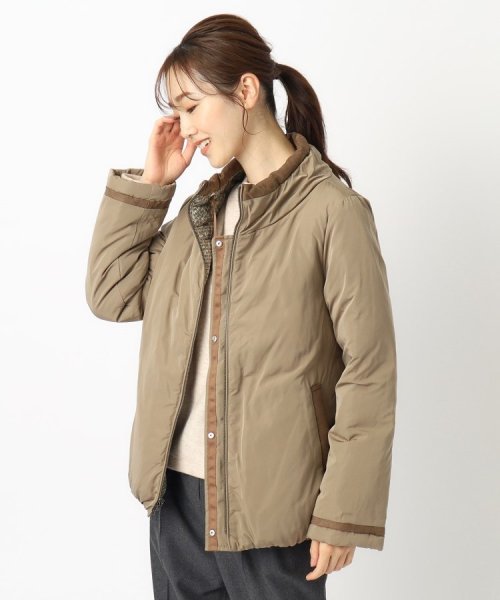 【リバーシブル】ツイードライクダウンコート リバーシブル