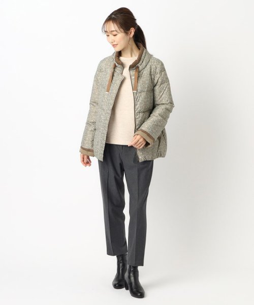 【リバーシブル】ツイードライクダウンコート リバーシブル
