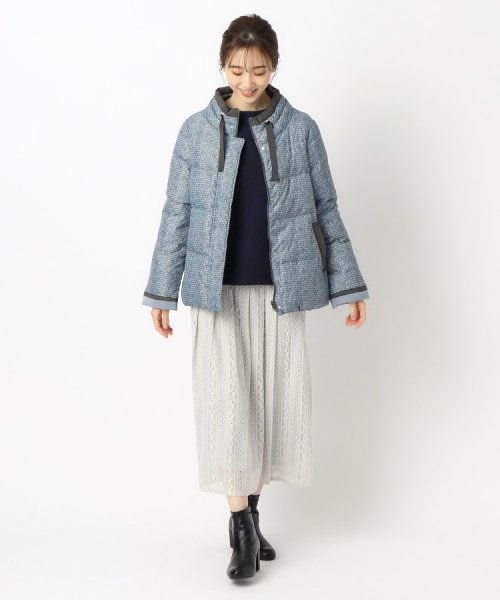 【リバーシブル】ツイードライクダウンコート リバーシブル